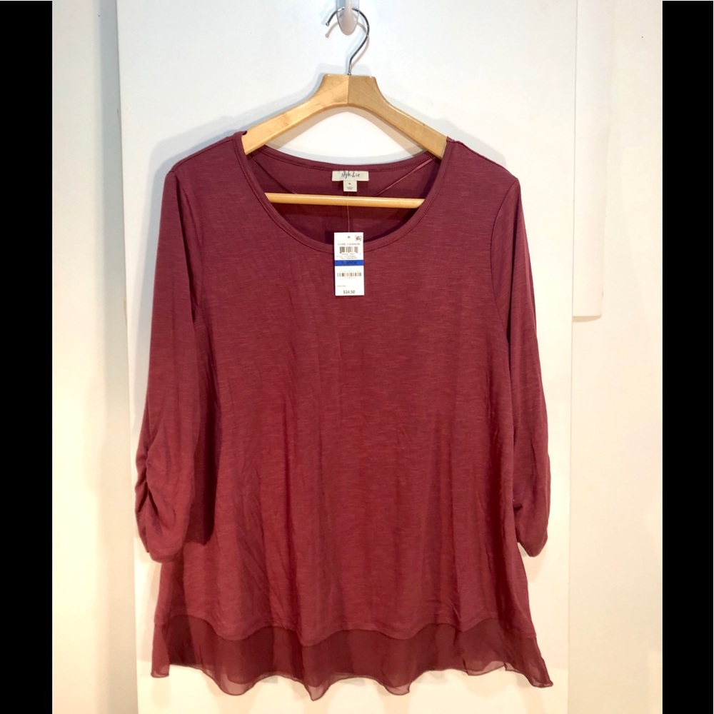 Brand New Style & Co Top in Pale Raspberry